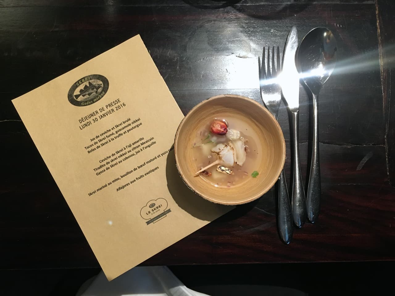 Le Skrei à la carte - il arrive à Paris