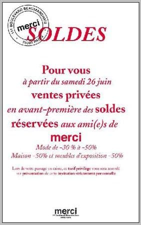 Soldes chez MERCI !