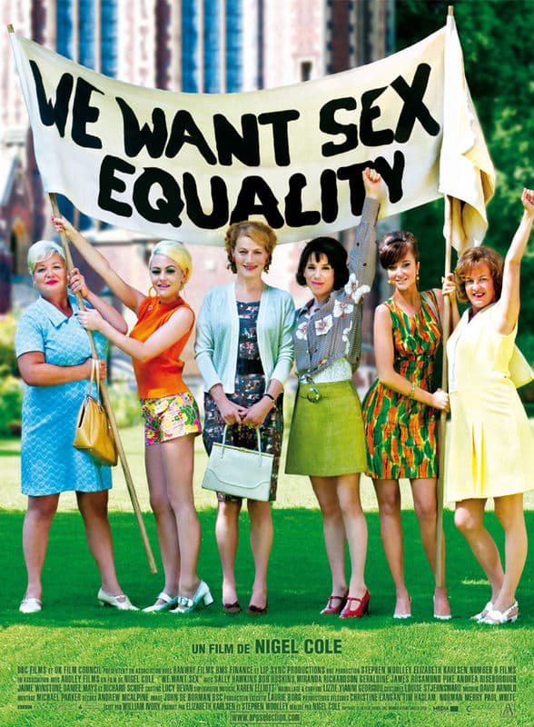 we want sex equality ! Le mercredi, c'est cinéma !