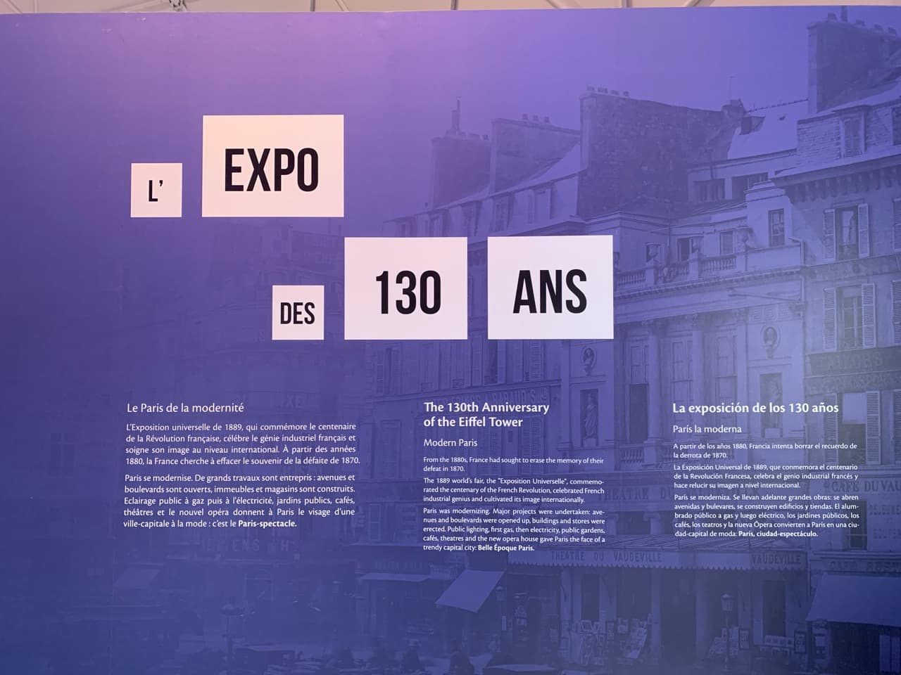 La Tour Eiffel - l'expo des 130 ans