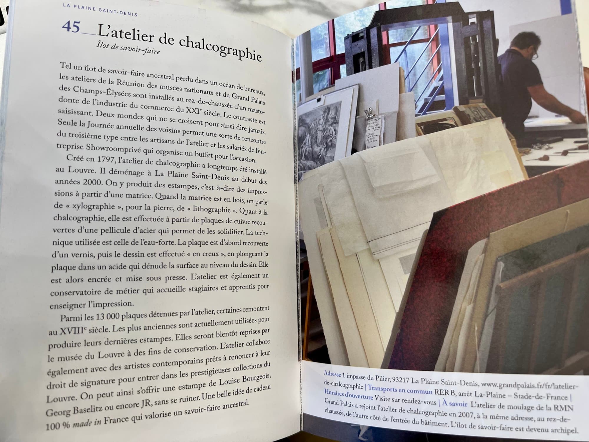 visiter l’atelier de chalcographie de la RMN-GP