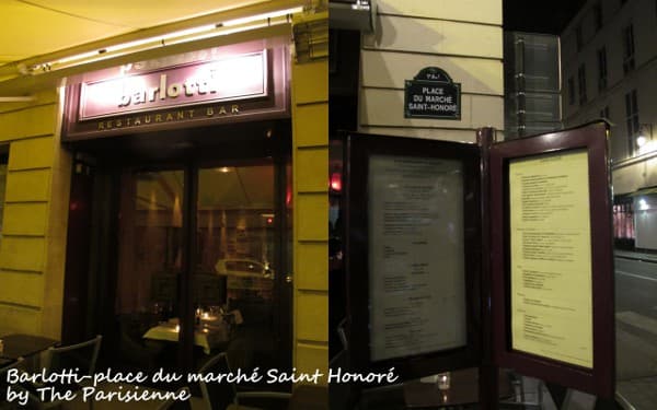 Barlotti - bar restaurant : place du marché Saint Honoré