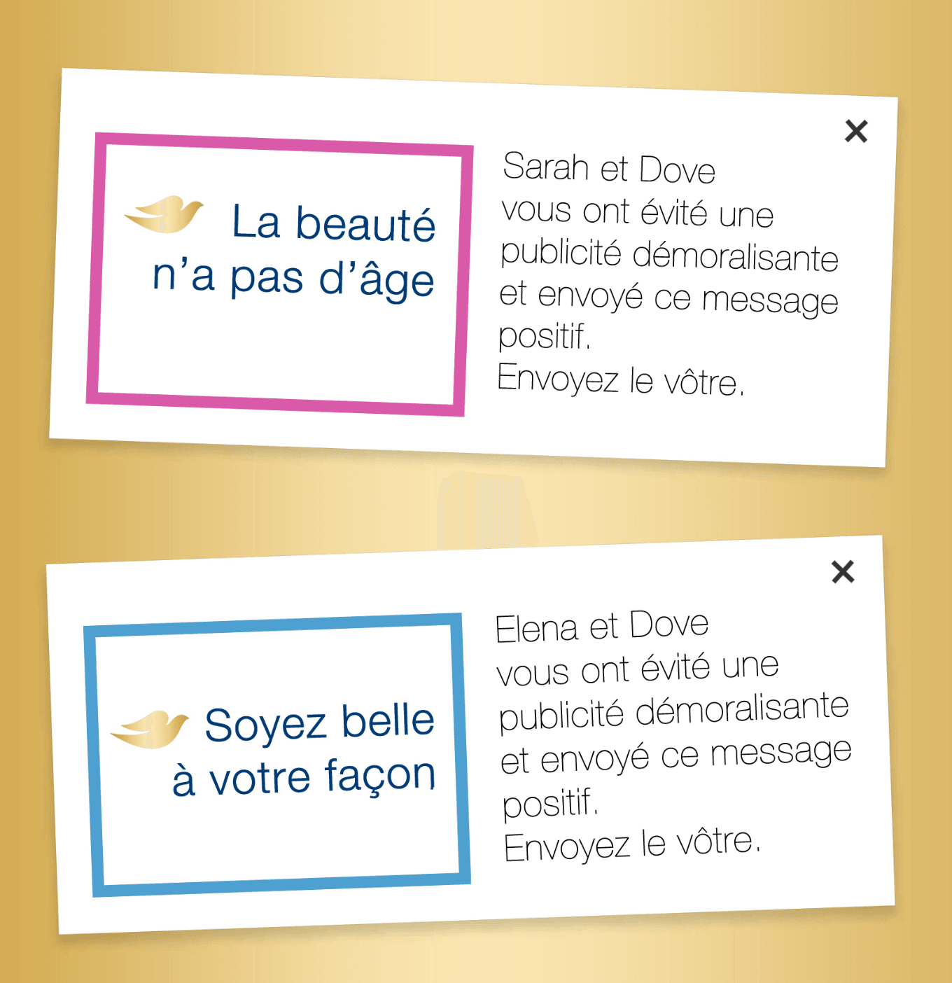 Dove soyez de bonne humeur