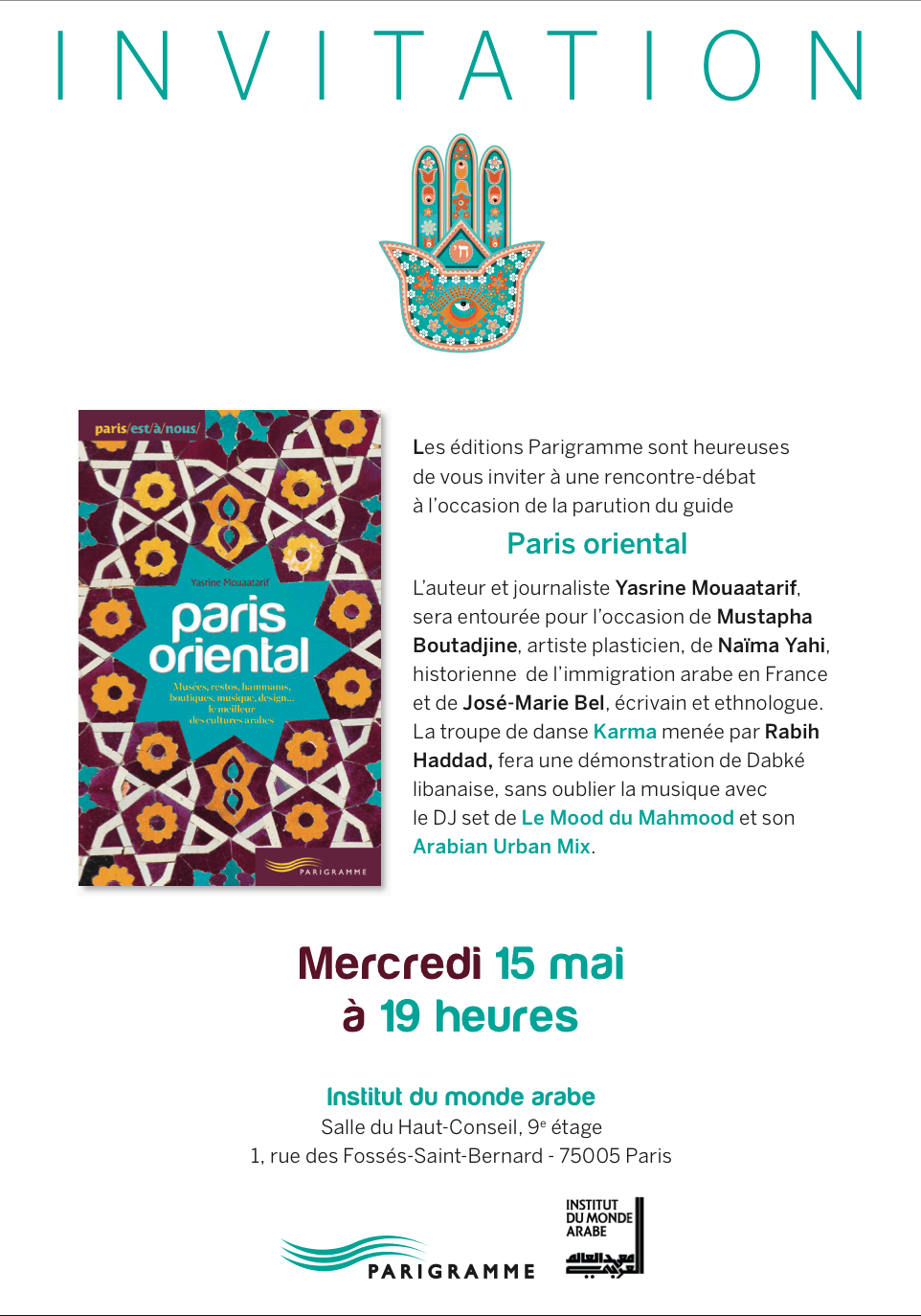 Parigramme invite au usée du monde arabe